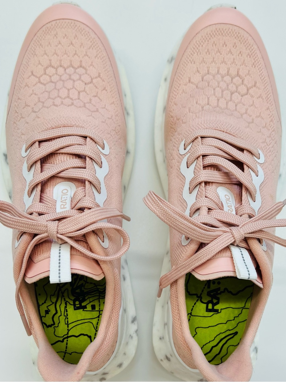 RATIO Wms. Sz 8. Light Pink Women's Knit Sneaker - Breathable Casual Comfort - Picture 3 of 10